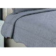 thumbnail image 4 of Marina Decoration Embroidered Stitching Coverlet Bedspread Ultra Soft Solid Bedding Summer Quilt Set with Quilted Sham, Grey Floral Paisley Pattern, 4 of 6