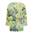 thumbnail image 4 of Fiudx Ropa de Mujer Blusa de Manga 3/4 a La Moda para Mujer, Camiseta Estampada, Top Informal, 4 of 5