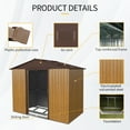 thumbnail image 2 of 8x4FT Outdoor Metal Storage Shed - Sliding Door Design，Anti-Rust Frame for Lawn Equipment, 2 of 9