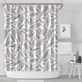 thumbnail image 2 of Extra Long Boho Shower Curtain 72x84 Inches - Vintage Floral & Tropical Leaves Pattern, Waterproof Bohemian Bathroom Decor with 12 Hooks, Tribal Rustic Style, 2 of 5