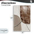 thumbnail image 4 of Stupell Industries Taupe & Brown Abstract White Framed Giclee Art, design by Merri Pattinian, 4 of 9