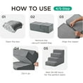 thumbnail image 7 of Made4Pets Corduroy 4-Step Dog Stairs for Bed, Brown, 7 of 7