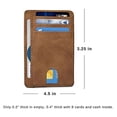 thumbnail image 5 of Smart Wallet Faux Leather Slim Wallet for Men & Women Best Front Pocket Wallet Credit Card Holder with RFID Blocking (Khaki), 5 of 5