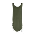 thumbnail image 4 of fatyb Beach Cover up for Women Sleeveless Knit Bikini Cover up Drawstring Summer Tank Dress Swimwear, 4 of 5