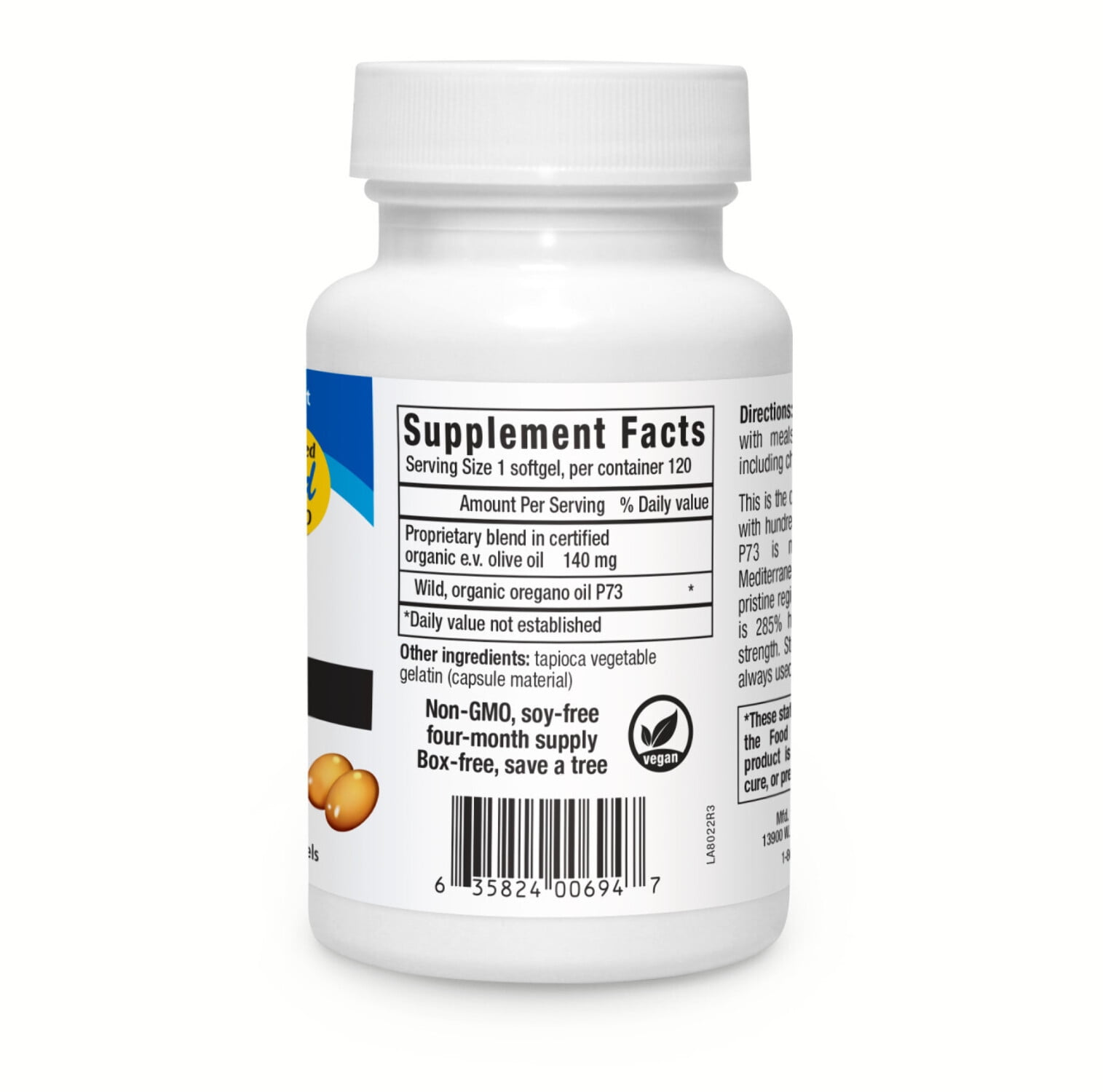 North American Herb and Spice Oreganol Super Strength - 120 Capsules