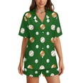 thumbnail image 1 of Sdmnsg-T Ensemble de Pyjama Coloré de Baseball Golf pour Femmes Shorts Ensemble Deux Pièces Manches Courtes, 1 of 8