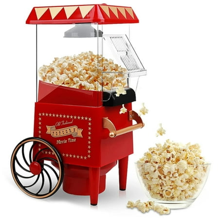 Popcorn Maker Hot Popcorn Machine Vintage Tabletop Electric Popcorn Popper Healthy and Quick Snack for Home EU Plug