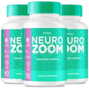 (3 Pack) Neuro Zoom Capsules, Supplement for Enhanced Memory and Brain Health, 180 Ct