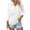 White, variant on yunLCZ Women Shirts Women's V Neck 3/4 Sleeve Tops Quarter Zip Collared Shirts Shirts Summer Tees