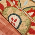 thumbnail image 6 of 4' Red Round Wool Floral Hand Tufted Area Rug, 6 of 9