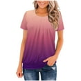 thumbnail image 2 of Aloohaidyvio Tops for Women ,Summer Classic T-Shirt Tees for Women Loose Short Sleeve Tops, 2 of 6