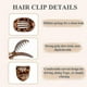 thumbnail image 3 of 4 PCS Flat Hair Clips, Round Lay Down Hair Claw Clips for Women Girls, French Strong Hold Hair Barrettes for Thick Thin Hair,Comfortable Curved Flat C, 3 of 5