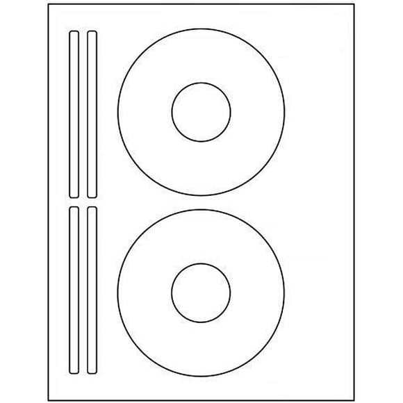 CD / DVD Labels BESTeck Brand. Compatible 5931 Size Laser and Ink Jet Compatible Bright White Matte Finish. (500 Sheets/1000 Lables)