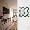 thumbnail image 5 of Yayeee Rocker Switch Wall Plate 1-Gang 4.6"x2.9" Home Decorative Outlet Cover, Green and White Plaid Pattern, 5 of 6