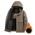 thumbnail image 4 of Men's Lined Thickened Outdoor Casual Style Hooded Coat For Autumn And Winter, 4 of 5