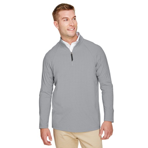 Devon & Jones CrownLux Performance? Men's Clubhouse Micro-Stripe Quarter-Zip - DG480
