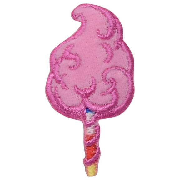 Pink Cotton Candy, Embroidered, Iron on Patch