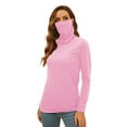 thumbnail image 4 of Blouse à Col Roulé Manches Longues Décontractée Grande Taille pour Femmes Automne Hiver Chandail Fin T-Shirt Col Montant Basique, 4 of 6