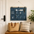 thumbnail image 6 of Multi Pocket Wall Hanging Organizer Bag,Foldable Storage Pouch for Bathroom Bedroom Kitchen,Durable Linen Style Wall Storage System,Hanging Home Organizer for Toiletries Accessories Small Items, 6 of 6