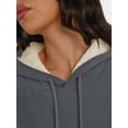 thumbnail image 5 of Trendy Queen Women's Fleece Lined Hoodie Winter Clothes Casual Warm Sherpa Long Sleeve Comfy Oversized Hooded Sweatshirt Cute Comfort Pullover 2025 Fashion Y2k Teen Preppy Outfits Heather Grey XL .., 5 of 6