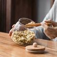 thumbnail image 3 of 3PCS Wooden Lid Glass Sealed Jar Food Container Tea Candy Kitchen Storage Bottle Jar Large Capacity Sealed Mason Jars, 3 of 7