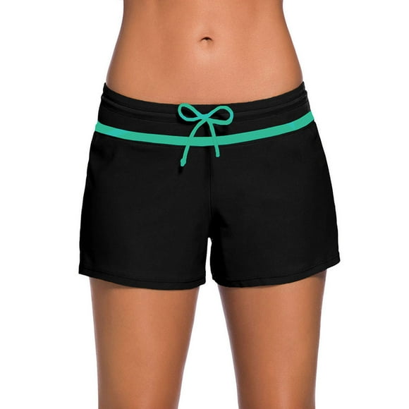 Traje de baño Greeniant con Banda ajustable y cordón verde negro