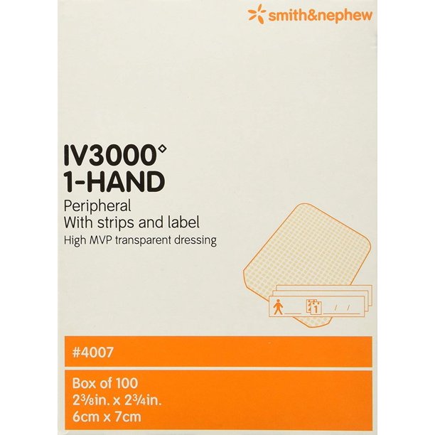 Smith & Nephew IV 3000 1Hand Transparent Dressing, 100 Count Walmart