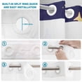 thumbnail image 3 of No Hook Shower Curtain with Built-in Rings - Cartoon Navy Blue Space Washable Waterproof Fabric Bathroom Curtains for Hotel,Rentals, 72 X 84 Inch Extra Long , Red 3D Rocket Yellow Stars, 3 of 9