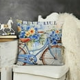 thumbnail image 2 of YINGXI  Hello Love Blue Hydrangea Bicycle Throw Pillow Covers,Flowers Summer Spring Mother's Day Cushion Case for Sofa Couch 20x20in, 2 of 5