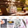 thumbnail image 3 of Mziart Cute Lunch Bag Insulated Lunch Box for Women Men Work Picnic, Reusable Lunch Tote Cooler Bag, Beige Bows, 3 of 7