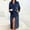 Navy, variant on Womens Fleece Warm Lounge Robe Cozy Winter Long Bathrobe with Pockets Casual Unisex Loungewear Long Sleeve Flannel Bath Robes