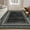 Black, variant on Tzou Machine Washable Area Rug, Non-Slip Modern Pearl Velvet Carpet with Printed Border for Living Room, Bedroom