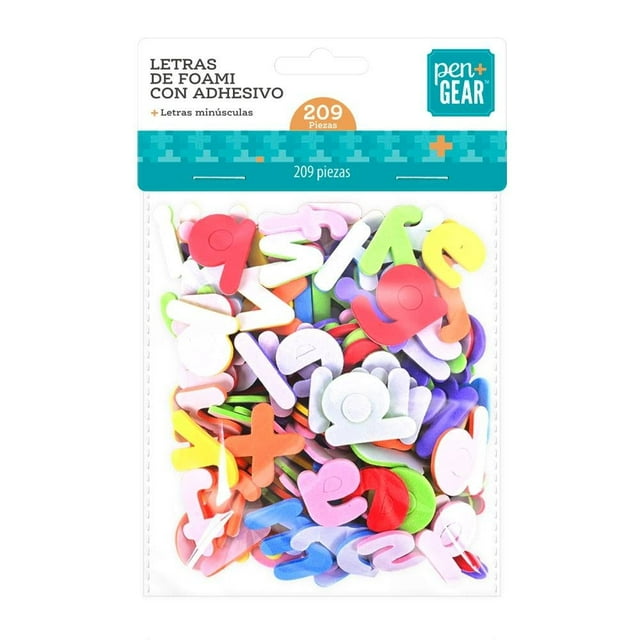 Foami Decorativo Pen+Gear Letras Mayúsculas Con Adhesivo Multicolor
