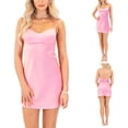 thumbnail image 1 of SAYOO Vestidos cortos para mujer, sin mangas, sin espalda, con cuello en V, correa de espagueti, de una sola pieza SAYOO  Sexy, 1 of 9