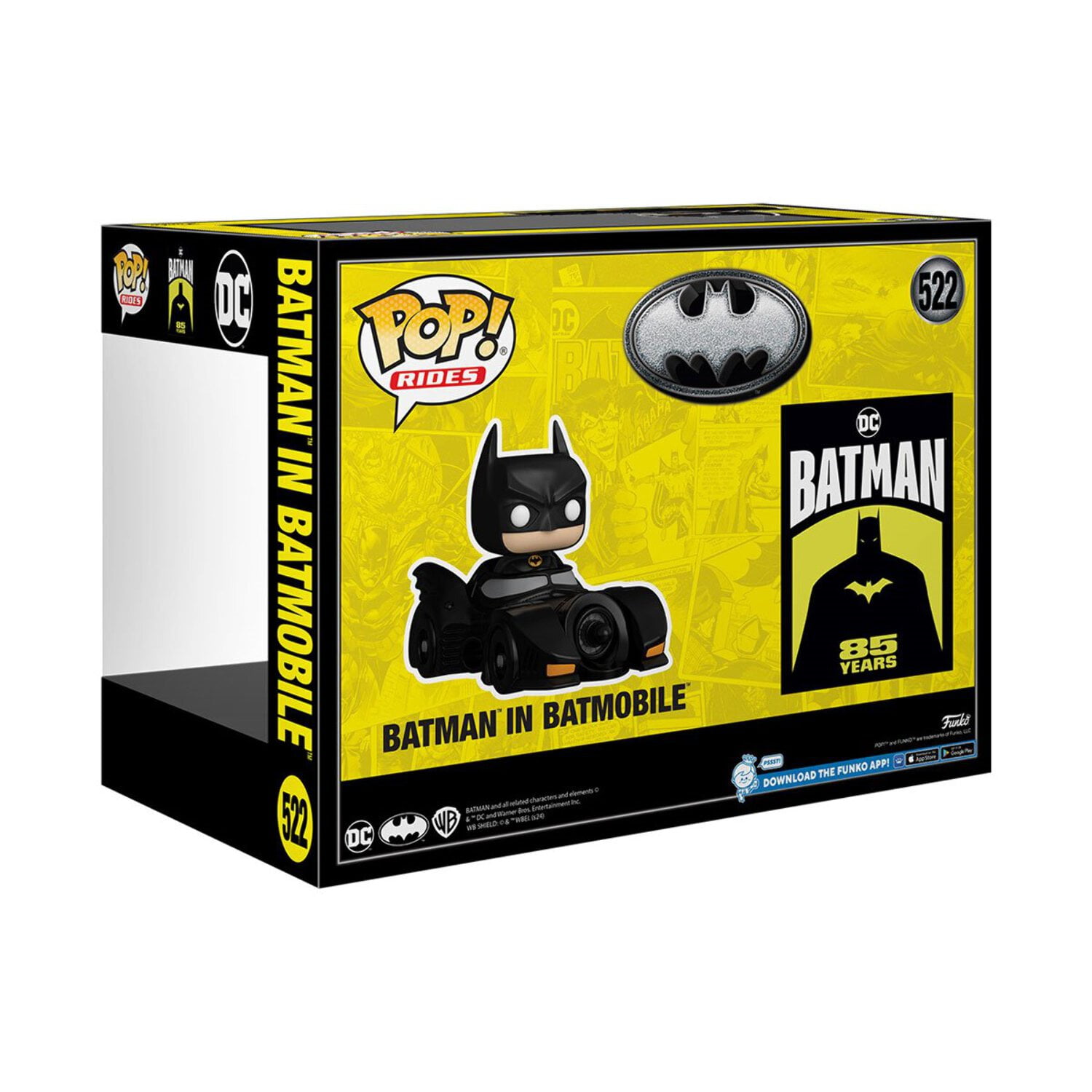 Funko Pop! Rides Deluxe Dc: Batman - Batman With Batmobile, 85th Anniversary