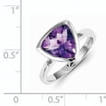 thumbnail image 2 of Sterling Silver Rhodium-plated Amethyst Ring QR4465AM, 2 of 2
