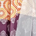 thumbnail image 5 of Bohemian Stripe Window Curtain Panels, Pair, 52" W x 63" L, Fuchsia & Orange - Colorful Short Curtains - Maximalist & Boho Decor - Boho Curtains For Bedroom, Living Room & Dining Room, 5 of 6