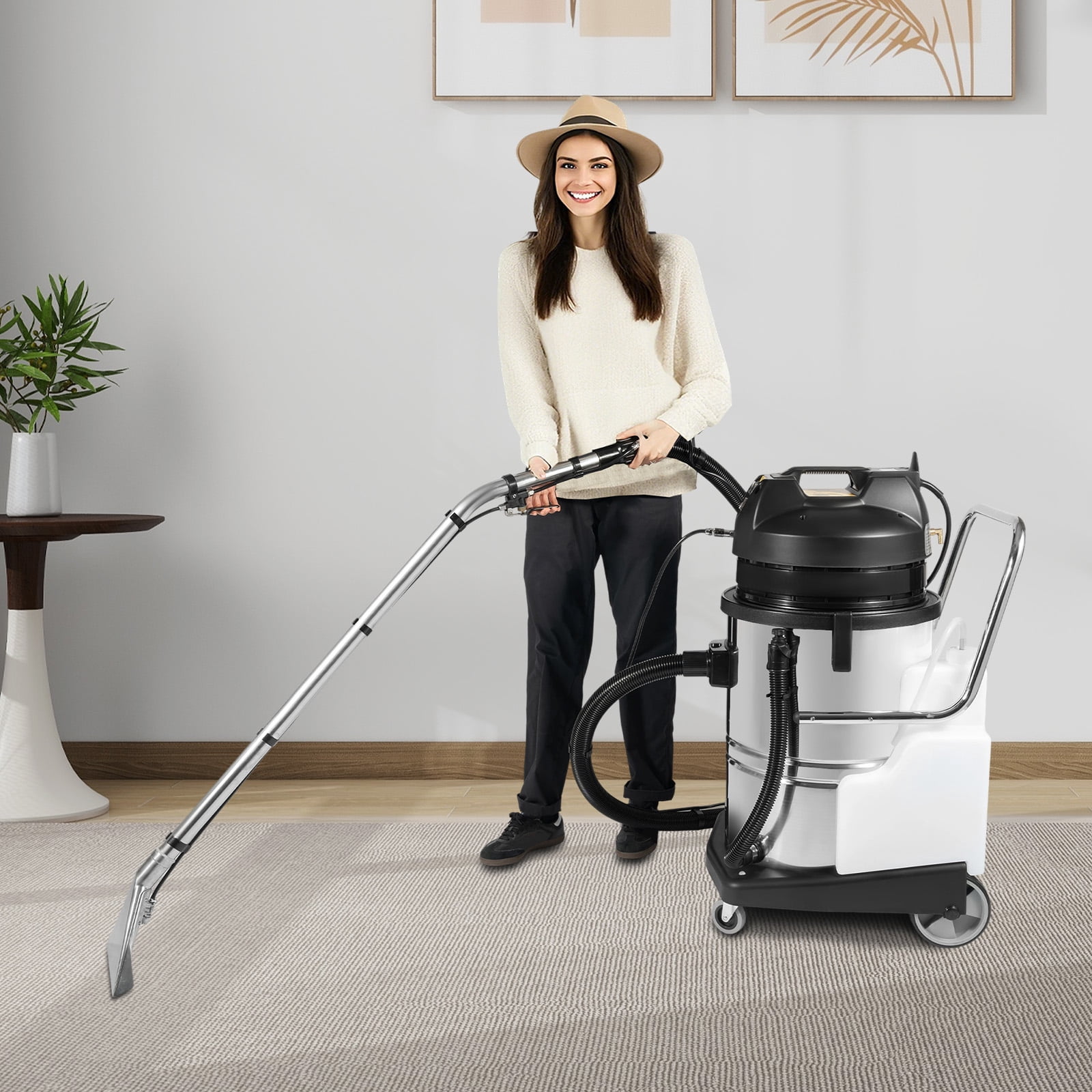 Peakora Commercial Carpet Cleaner Machine, 2110w Heavy-Duty Wet Dry Vacuum with Spray & Suction, 60l Large Tank, 6 Tools for Hotel, Home, Carpet, Floor, Sofa Cleaning