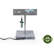 Minecraft Diamond Ore LED Lamp w/ 3D Diamond Sword Pull | 14-Inch Desk Lamp