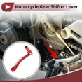 thumbnail image 2 of Folding Motorcycle Gear Shifter Lever for Yamaha TTR 50cc Aluminum Alloy Pedal Shift Lever Arm Red Lever Red Head with Silver Tone Ring, 2 of 6