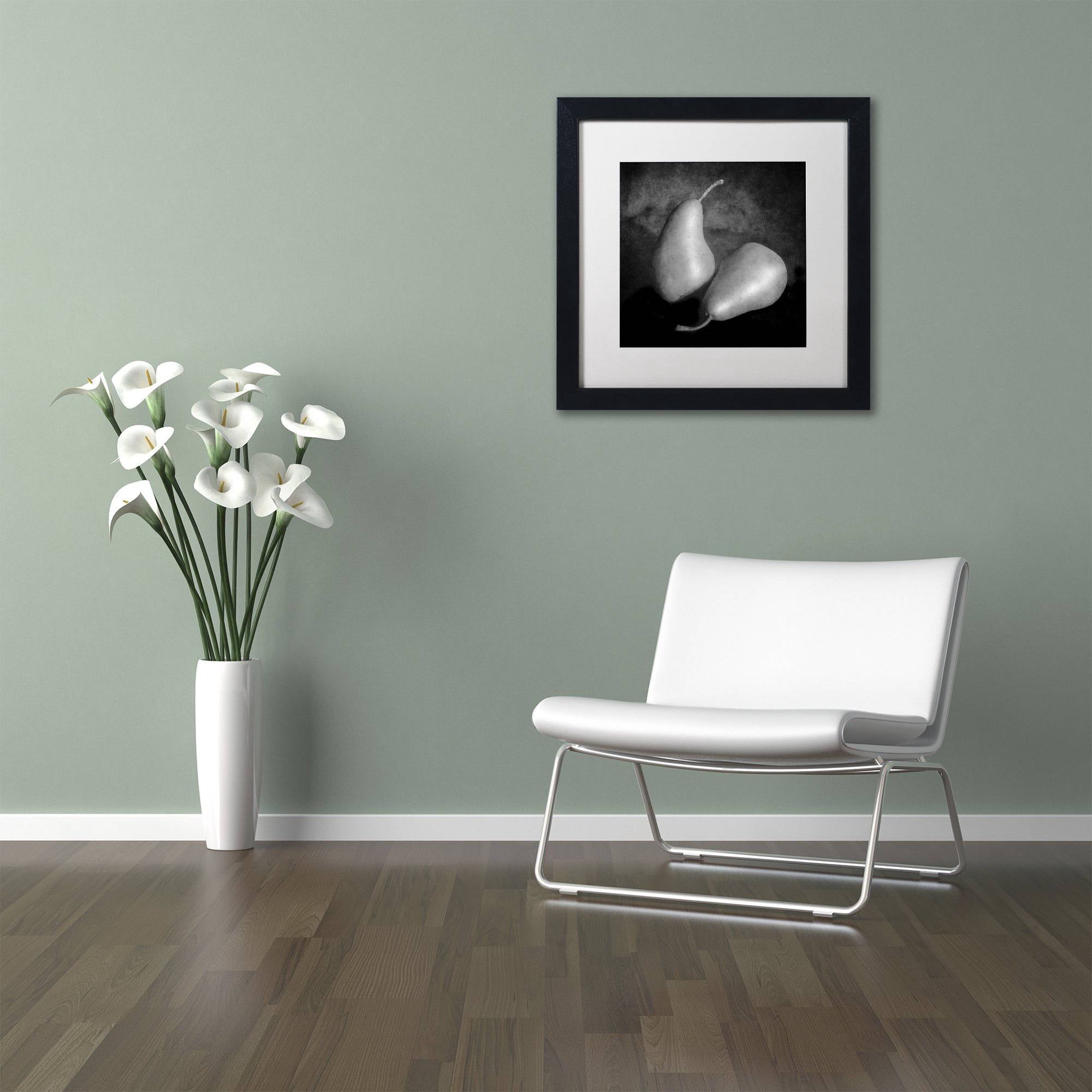 Trademark Fine Art "Peras II" Canvas Art by Moises Levy White Matte, Black Frame