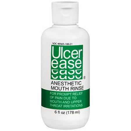 Ulcer Ease, Anesthetic Mouth Rinse - 6 oz (Best Painkiller For Mouth Ulcers)