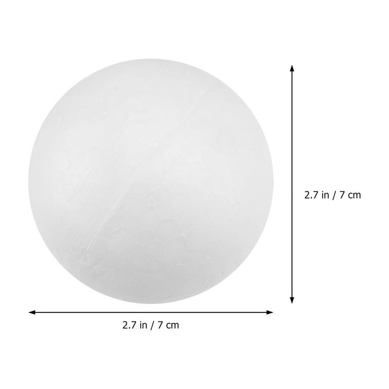 MT Products 7 inch Round White Polystyrene Foam Balls for Crafts - Pack of 2