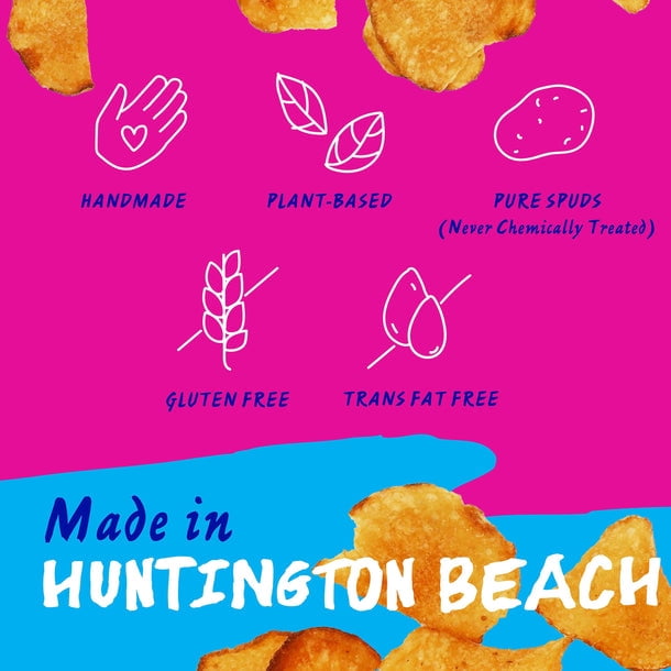 Rusty's Handmade Potato Chips, Original Sea Salt Kettle Potato Chips 3oz Bags, 12ct