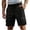 Black, variant on hoksml Men's Drawstring Elastic Waist Cargo Shorts, Multi Pocket Relaxed Fit Casual Shorts for Outdoor Hiking Daily Wear