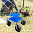 thumbnail image 6 of CoudarTitie Garden Trolley Rolling Seat 360 degree Rotating Woven PP Seat Heavy Duty Garden Chair blue, 6 of 9