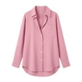 thumbnail image 5 of NominalSnugWomens Button down Shirts Cotton Dress Shirt Long Sleeve Collared Office Work Blouses Tops, 5 of 8