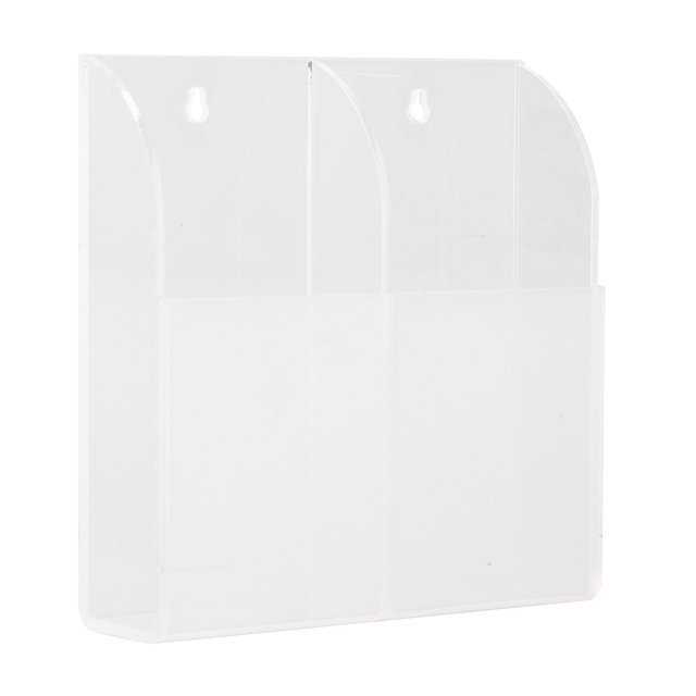 Media Acrylic Remote Control Holder Simple Wall Mount Media Organizer Transparent Cosmetics Stand