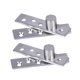 thumbnail image 1 of 2Pc 360 Degree Rotating Hinge Stainless Steel Door Pivot Up Down Shaft Furniture Hinges with Eccentric Shaft Size L (Silver), 1 of 3