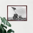 thumbnail image 3 of Joe Rosenthal Marines Raising American Flag 1945 Photo Iwo Jima Iconic WW2 Black and White Print Art Print Framed Poster Wall Decor 12x16 inch, 3 of 5